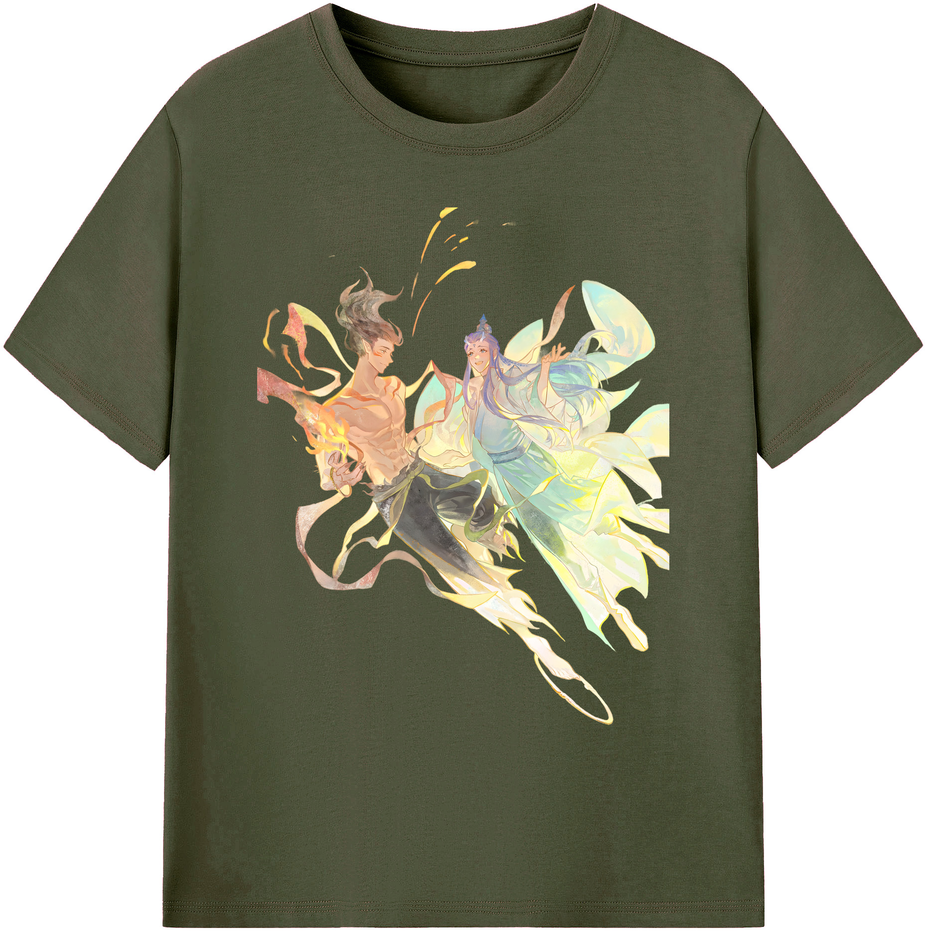 （画像用） Ne Zha 2 ナタ 魔童の大暴れ 綿100％ メンズ半袖Tシャツ｜肌触りやわらか＆通気性